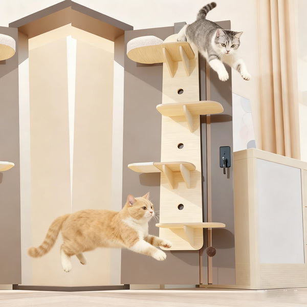 Elk Hanging Cat Tree: Space-Saving Fun